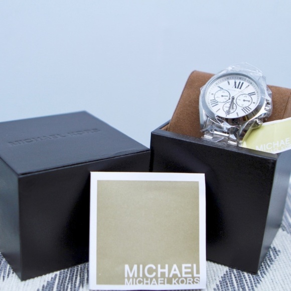 NWT Authentic Michael Kors Bradshaw Silver Watch - Picture 6 of 7